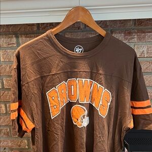 47 Brand Cleveland Browns NFL Brown and Orange Browns T-Shirt